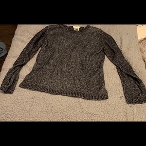 Talbots L women’s black sweater with white specks